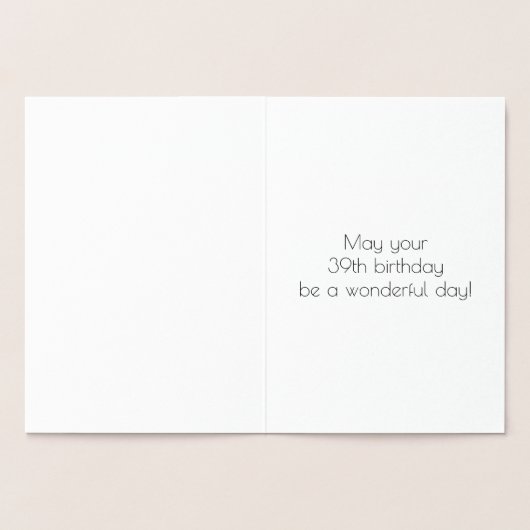 39誕生日-インスパイアアールデコ検索"39" +名前 箔カード (内部)