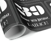 39誕生日:インスパイアアールデコ「39」と名前 ラッピングペーパー (ロールコーナー)