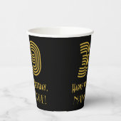 39誕生日:インスパイアアールデコ「39」と名前 紙コップ (左)