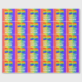 39誕生日: カラフル、おもしろいレインボーパターン# 39 ラッピングペーパー (フラット)