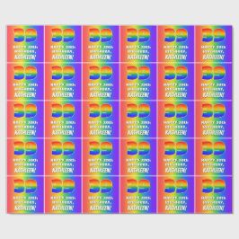 39誕生日: カラフル、おもしろいレインボーパターン# 39 ラッピングペーパー