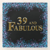 39誕生日 ガラスコースター (正面)