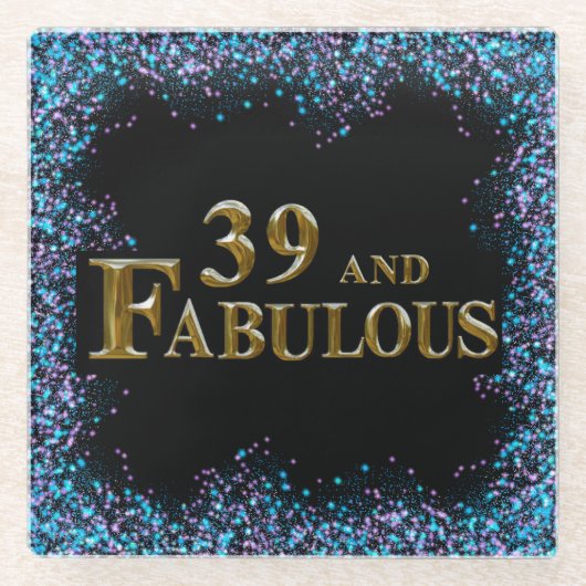 39誕生日 ガラスコースター (正面)