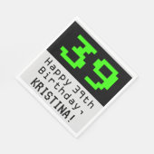 39誕生日 – ネディ/オタク系のスタイル「39」と名前 スタンダードランチョンナプキン (角)