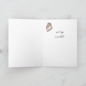 39誕生日!フクロウの鳥のカードだと思う カード (内部)