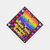 39誕生日:愛するハートパターン、虹# 39 スタンダードランチョンナプキン (角)