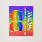 39誕生日— 数々の – 色のレインボーパターン「39」 ジグソーパズル (縦)