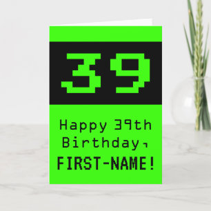 39誕生日:Nerdy / オタク系のスタイル「39」と名前 カード