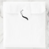 3947367_15653147_feder_voegel_orig.png ラウンドシール (バッグ)