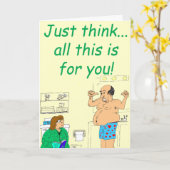 395これはあなたのためにある – 誕生日の願い – 漫画 カード (黄色い花)