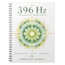 396 Hz ソルフェジオ 周波数 ノートブック – 恐怖を解放する