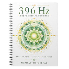 396 Hz ソルフェジオ 周波数 ノートブック – 恐怖を解放する