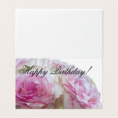 3975 – ピンクと白のローズ誕生日カード (外部フラット)