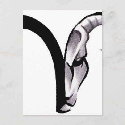 398ed2e311876f65315abc50c5e40934--aries-ram-tattoo ポストカード (正面)