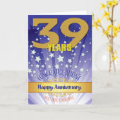 39 回復記念日 太字の数字 カード (黄色い花)