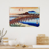 39.岡崎宿、広重岡崎宿、広重、浮世絵 ポスター (キッチン)