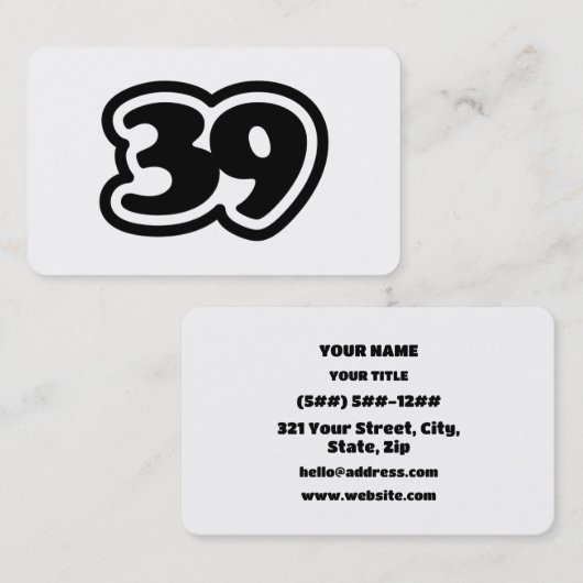 39 Japanese Slang Sankyu 名刺 (正面/裏面)