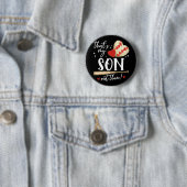#39;sうちの息子Baseball Mama Mom Mothers D 缶バッジ (インサイチュ)