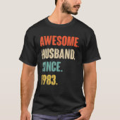 39 Wedding Aniversary Gift Him - Awesome Husband S Tシャツ (正面)