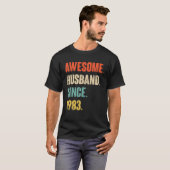 39 Wedding Aniversary Gift Him - Awesome Husband S Tシャツ (正面フル)