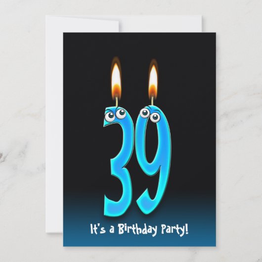 39thバースデーパーティー招待状 招待状 (正面)