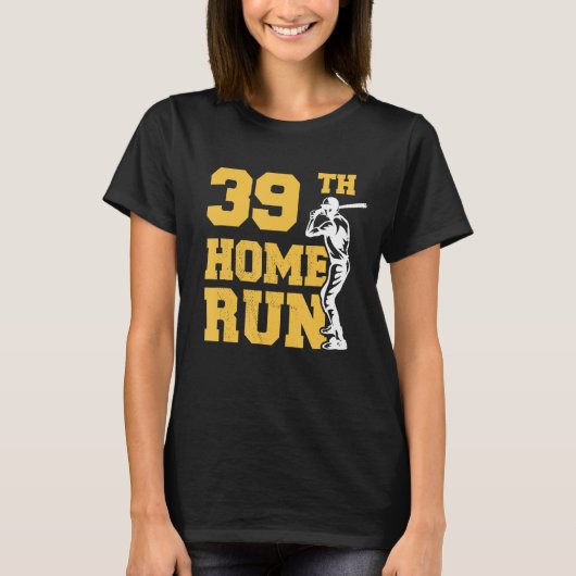39thホーム走バーボール39誕生日39歳 tシャツ (正面)