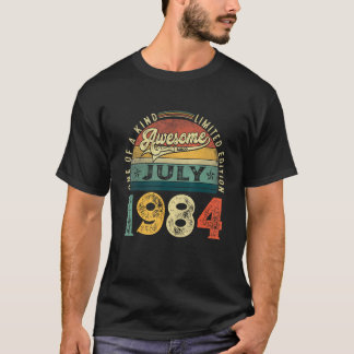 39th誕生日デコレーション1984年7月Men Women 39 Ye Tシャツ