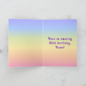 39th Birthday — Fun Cake & Candles, w/ Custom Name カード (内部)