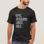 39Th Wedding Aniversary For Him - Epic Husband Sin Tシャツ (正面)