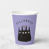 3 сats and Halloween, personalized 紙コップ (裏面)
