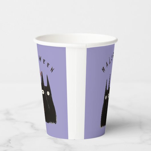 3 сats and Halloween, personalized 紙コップ (右)