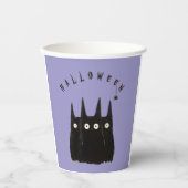 3 сats and Halloween, personalized 紙コップ (正面)