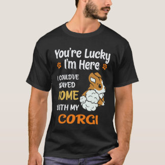 3 あなたはラッキーコーギー Tシャツ