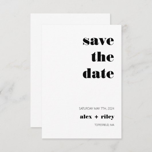 3.はっきりした5インチx 5インチフラット日付カードを保存 セーブザデート (正面/裏面)