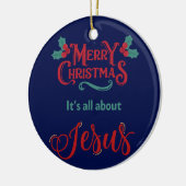#3 イエス様がすべて – クリスマス セラミックオーナメント (左)