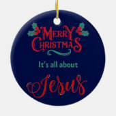 #3 イエス様がすべて – クリスマス セラミックオーナメント (裏面)