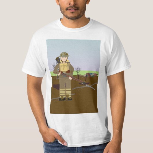 3#イギリスの小銃手(第1次世界大戦) Tシャツ (正面)