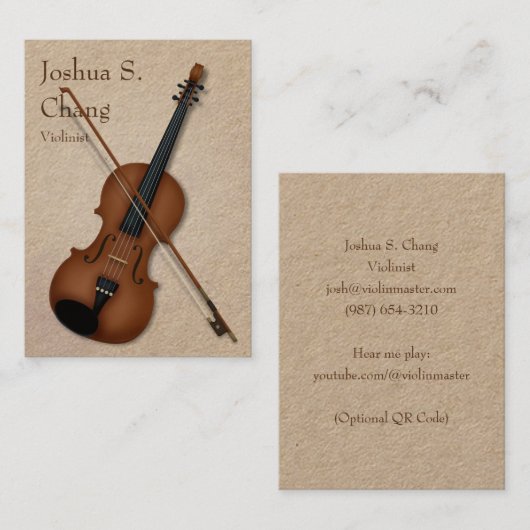 3 – イリュージョンヴァイオリン&ボウプロフェッショナルミュージシャン 名刺 (正面/裏面)