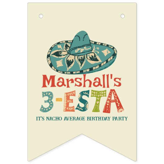 3 – エスタスリーエスタフィエスタ第三誕生日 バンティングフラッグ (第1の旗)