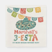 3 – エスタソンブレロパーソナライズされた誕生日パーティー スタンダードランチョンナプキン (正面)