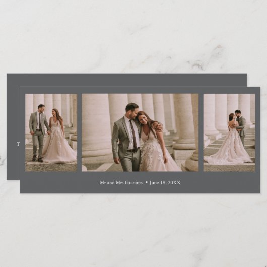 3 エレガントフォトグレ結婚イありがとう (正面/裏面)