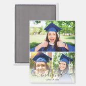 3 エレガントフォトモノグラムカスタム卒業式2025 マグネット (正面/裏面)