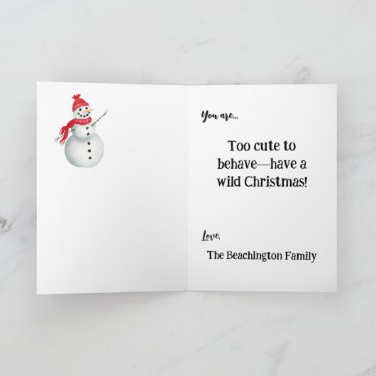 ** 3 カラフルお洒落クリスマス女子ギフトAP97 サンキューカード (内部)