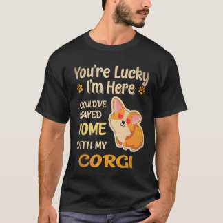 3 コーギーと家にいてもよかったのに Tシャツ