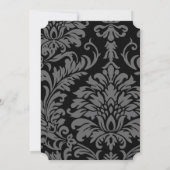 3 シルバー&ブラックのシャンデリア ダマスク ウェディング 招待状 (裏面)