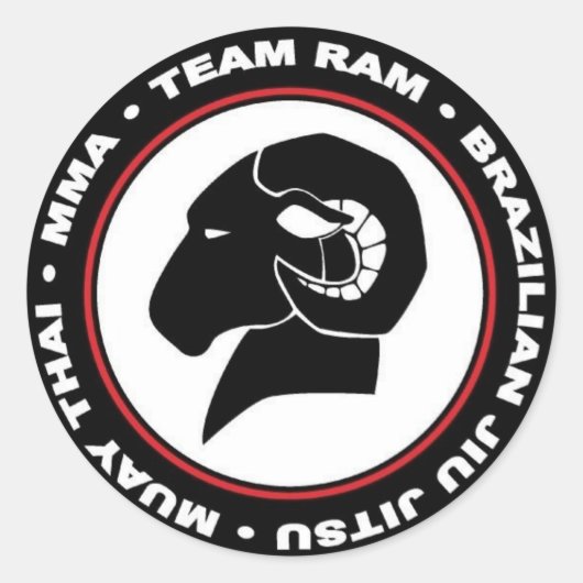 3"シール、6色、赤、黒のロゴのセット ラウンドシール (正面)