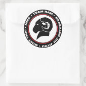 3"シール、6色、赤、黒のロゴのセット ラウンドシール (バッグ)