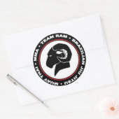 3"シール、6色、赤、黒のロゴのセット ラウンドシール (封筒)