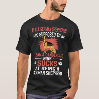 3 ジャーマンシェパードはみんな怒ってるって言うけど Tシャツ
