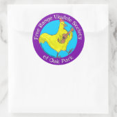 3"ステッカーフリーレンジウクレレ協会 ラウンドシール (バッグ)